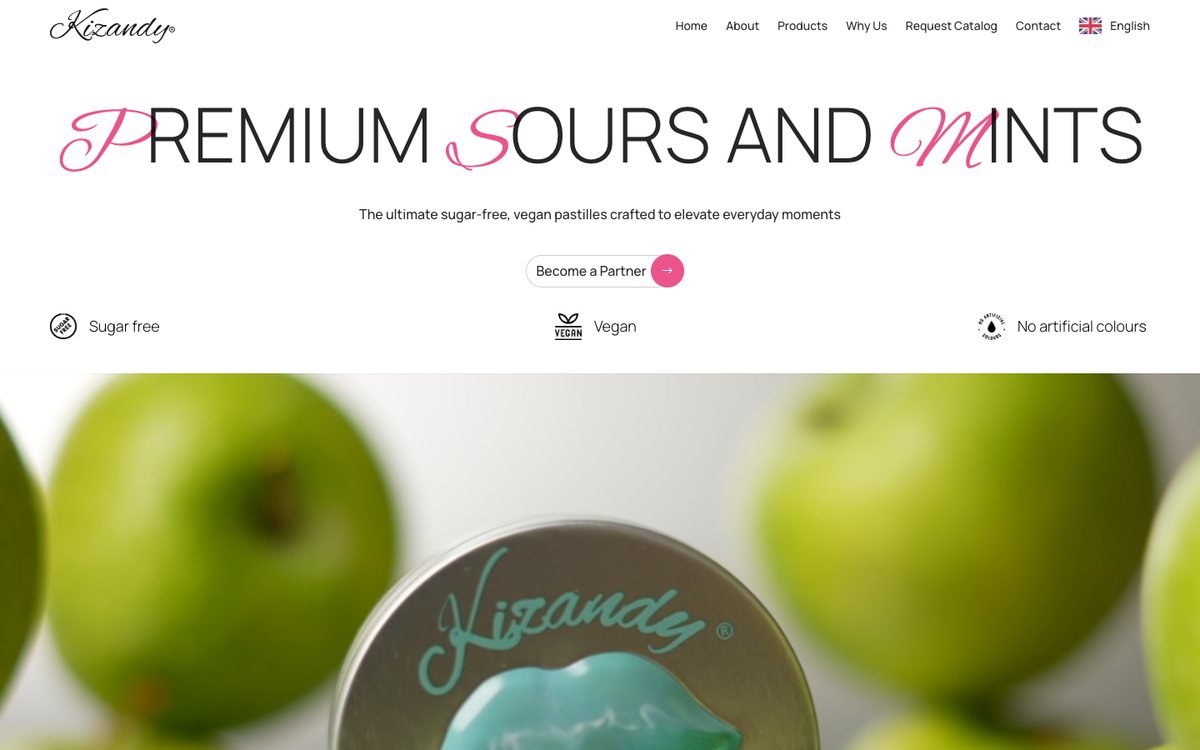 Homepage van Kizandy