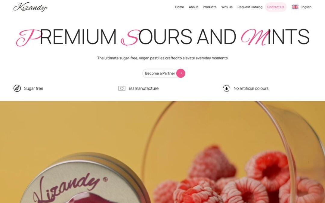 Meertalige website voor snoepmerk Kizandy